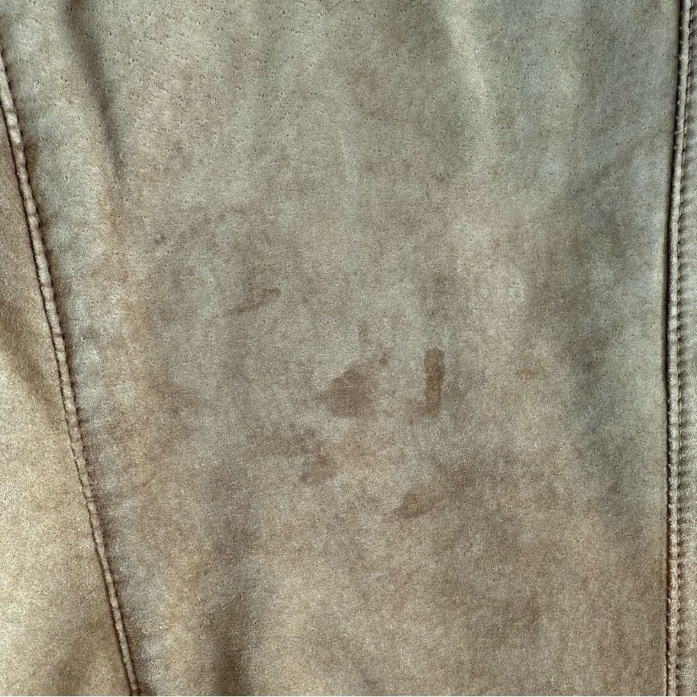 Croft & Barrow Tan Suede Jacket with Cream Collar, Size XL - Picture 11 of 13